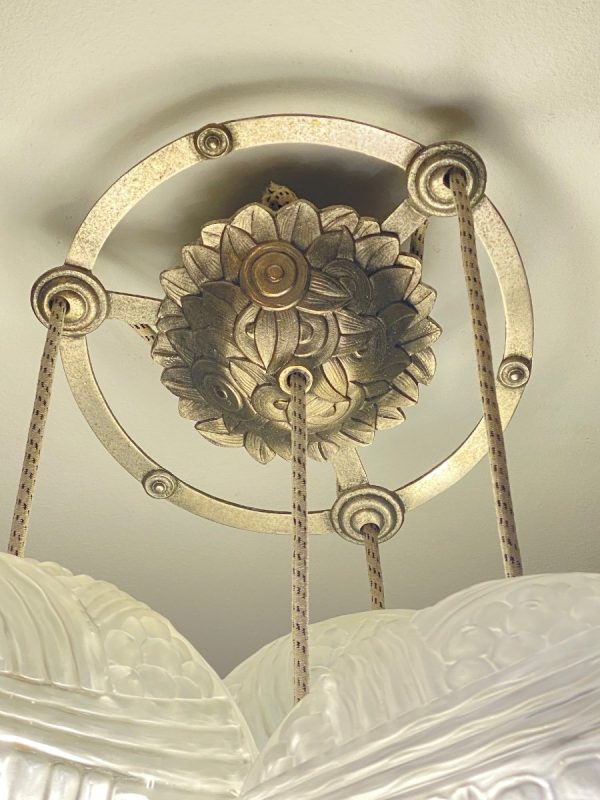 art deco lustre suspension hettier et vincent