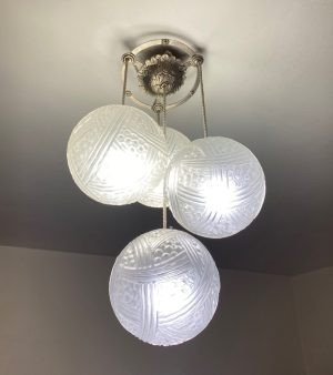 art deco lustre suspension hettier et vincent