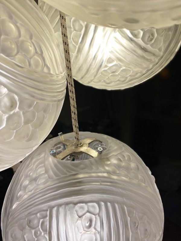 art deco lustre suspension hettier et vincent