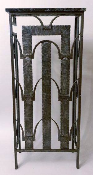 art deco console cache radiateur fer forgé