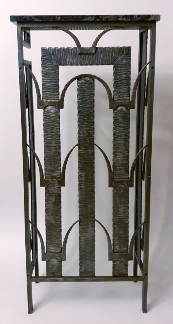 art deco console cache radiateur fer forgé